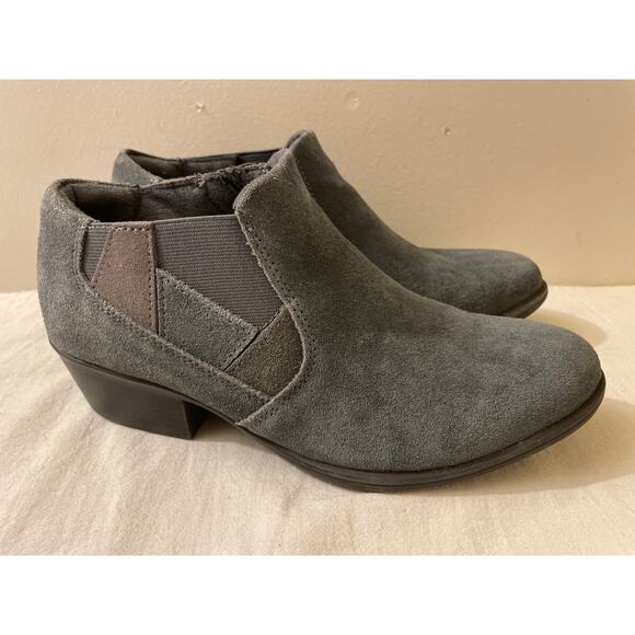 Earth Origins Women's Size 9 Christine Ankle Boots Booties Blue Suede‎ - Picture 1 of 7